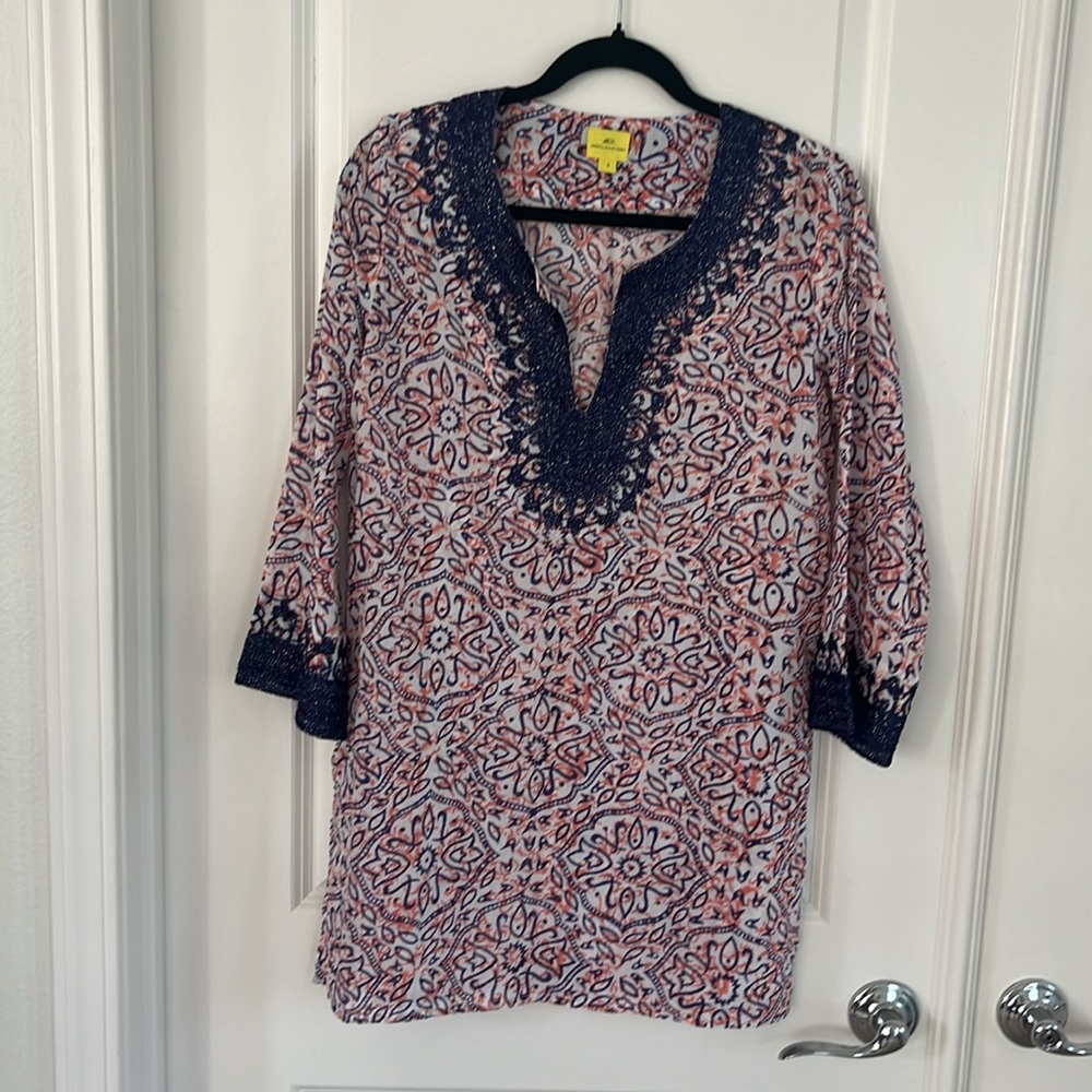 Roberta Roller Rabbit Beach Coverup Tunic Size Small